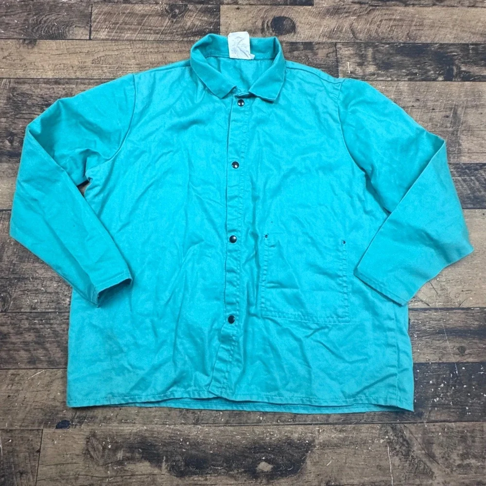 Steiner Industries Teal Work Chore‎ Jacket Snap Front Long Sleeve Size XL